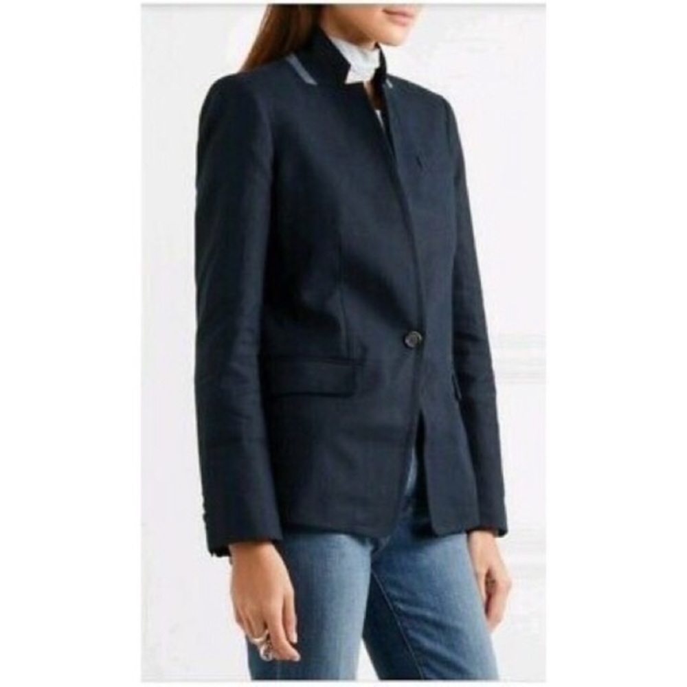 J.crew Linen Navy Blazer